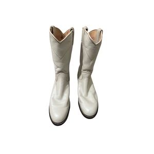 Vintage White Cowboy Boots